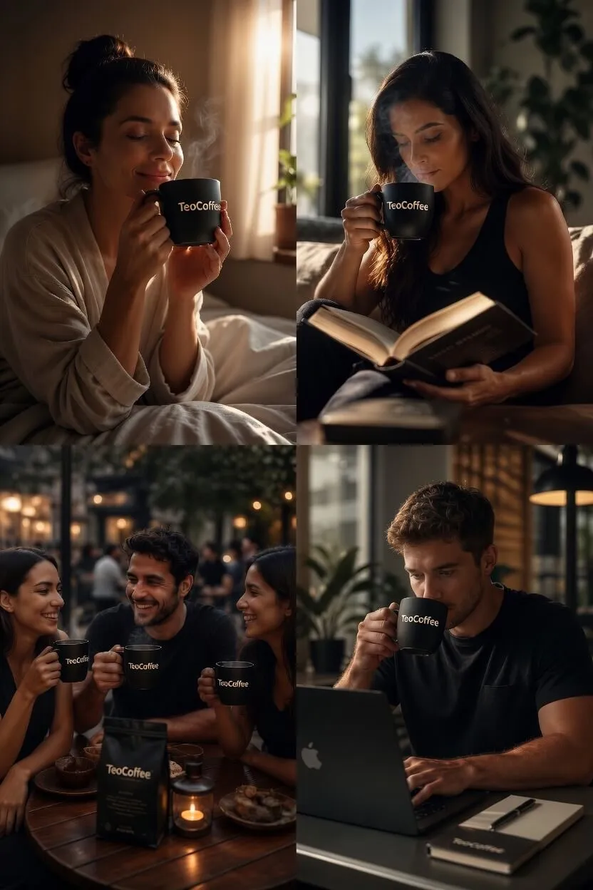 Pessoas tomando TeoCoffee em momento de pausa